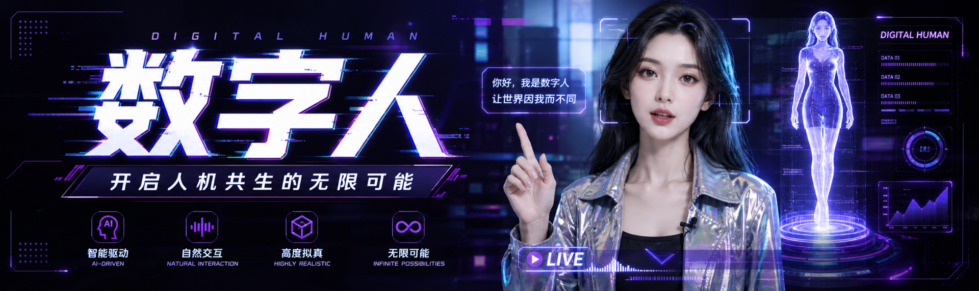 数字人 banner